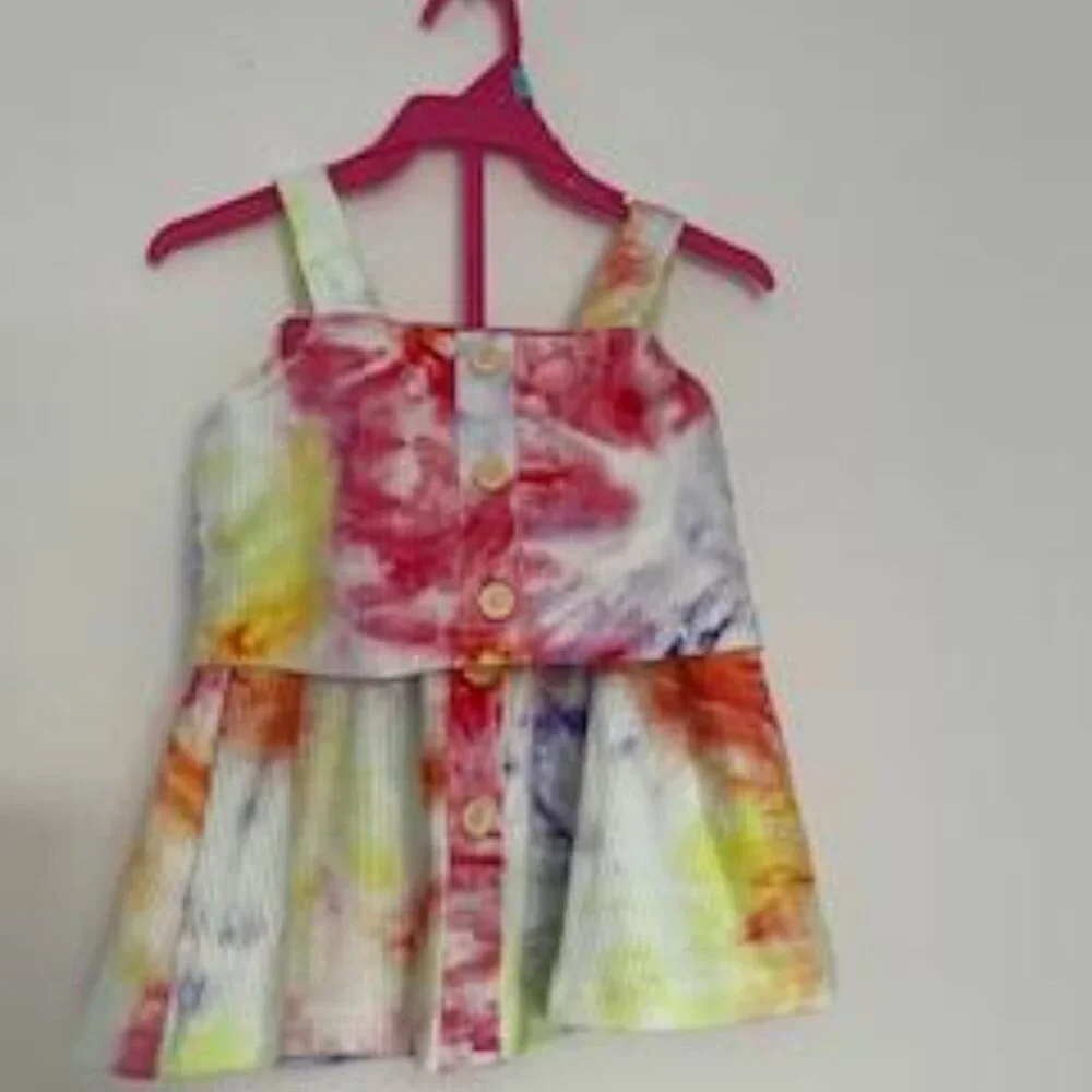 Toddler Girls 2-Piece Tie Dye Tank Top & Skirt Set – Size 18–24 Months – NWT